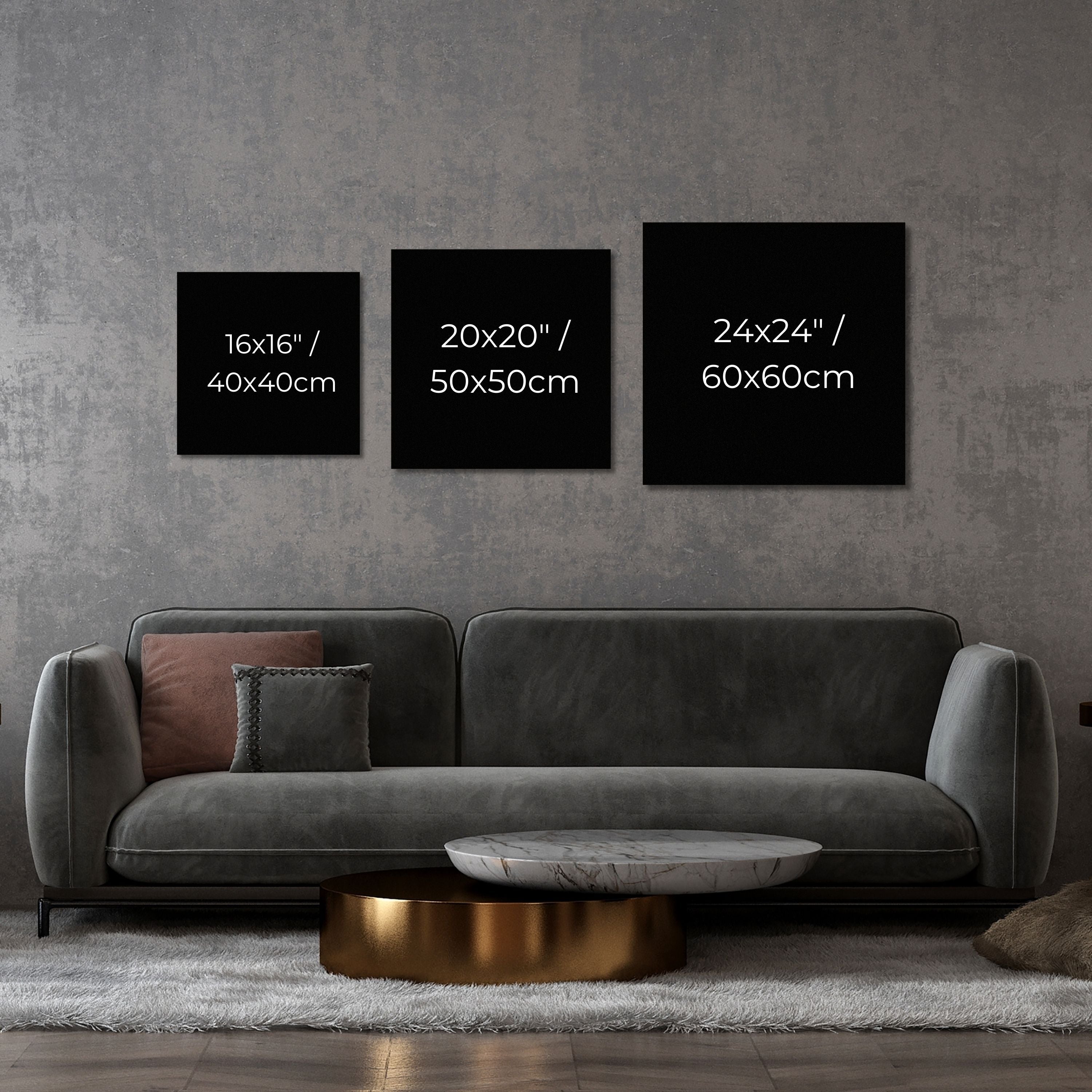 Geometric Color Block Abstract Matte Canvas Framed