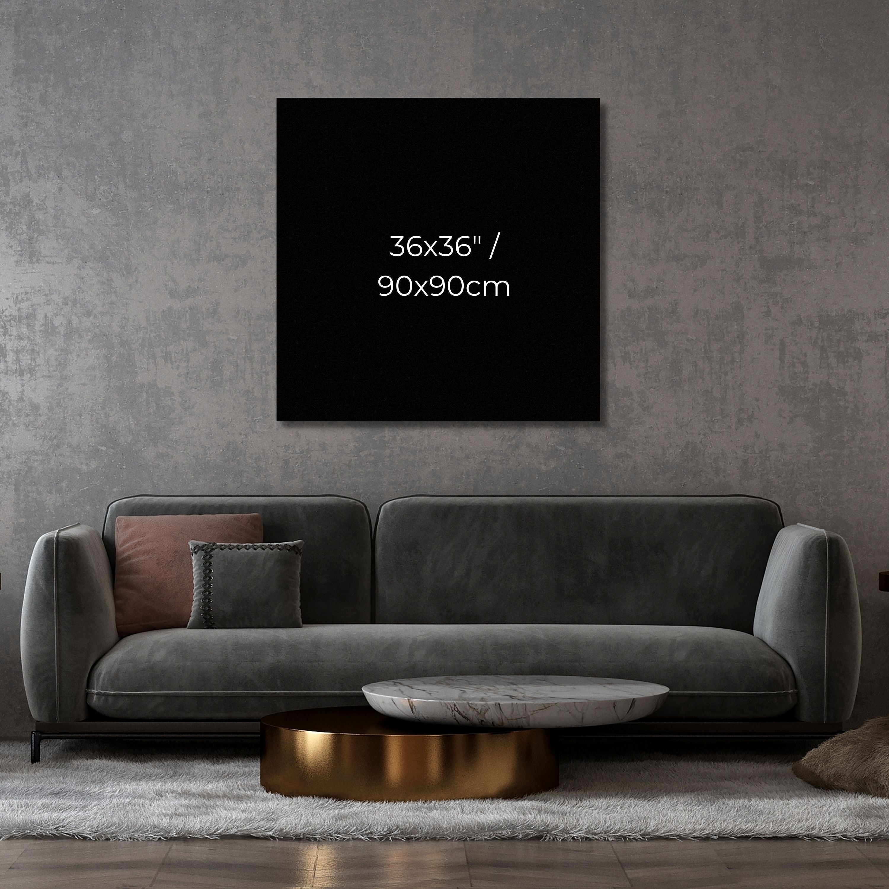 Geometric Color Block Abstract Matte Canvas Framed