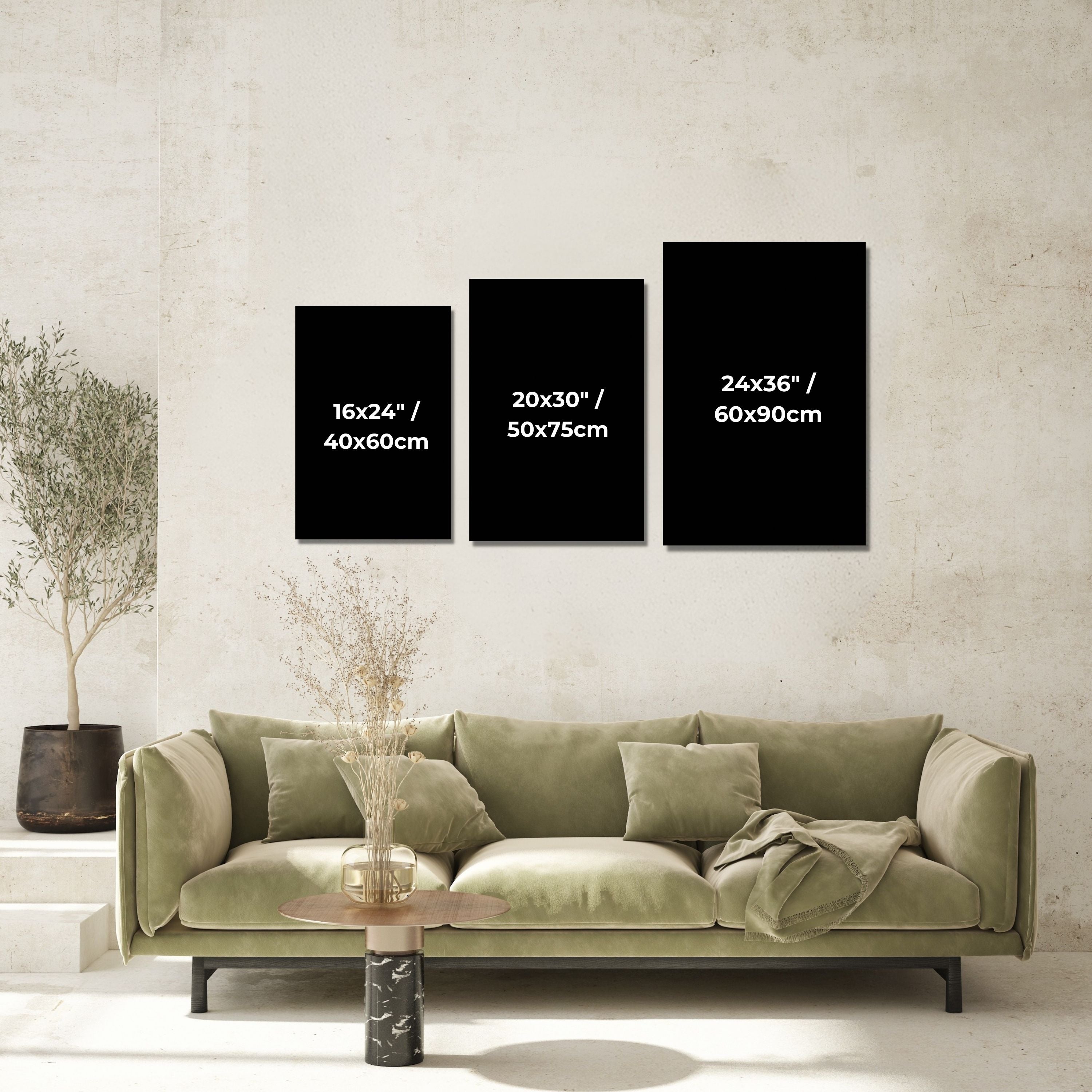 Minimal Pink Sunset Seascape Wall Art