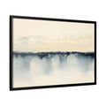 Beige Watercolor Horizon Abstract - Framed Canvas Wall Art
