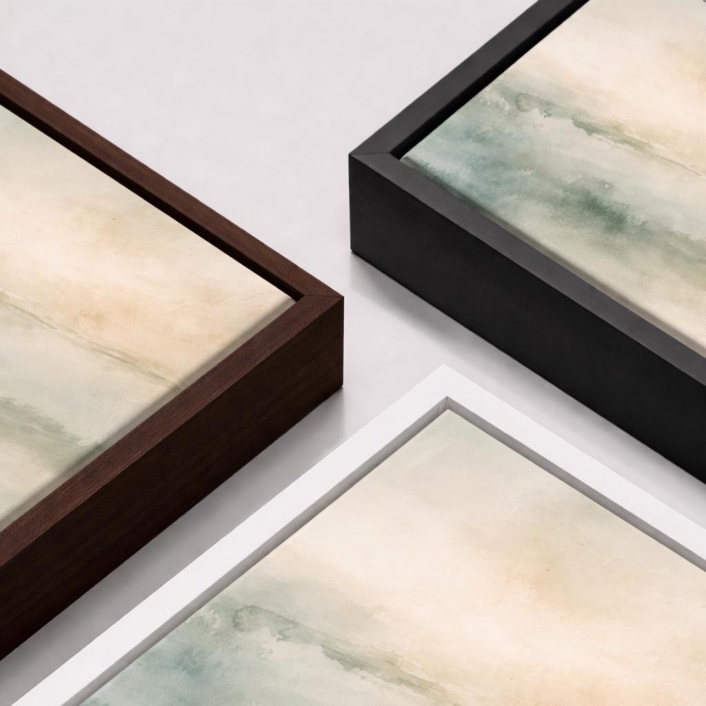 Abstrakte Küstenlandschaft - Gerahmte Leinwand-Wandkunst