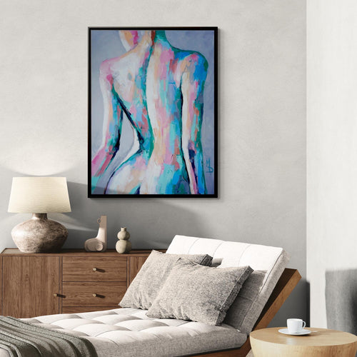 Abstract Female Figure Art -  Framed Canvas Wall Art
