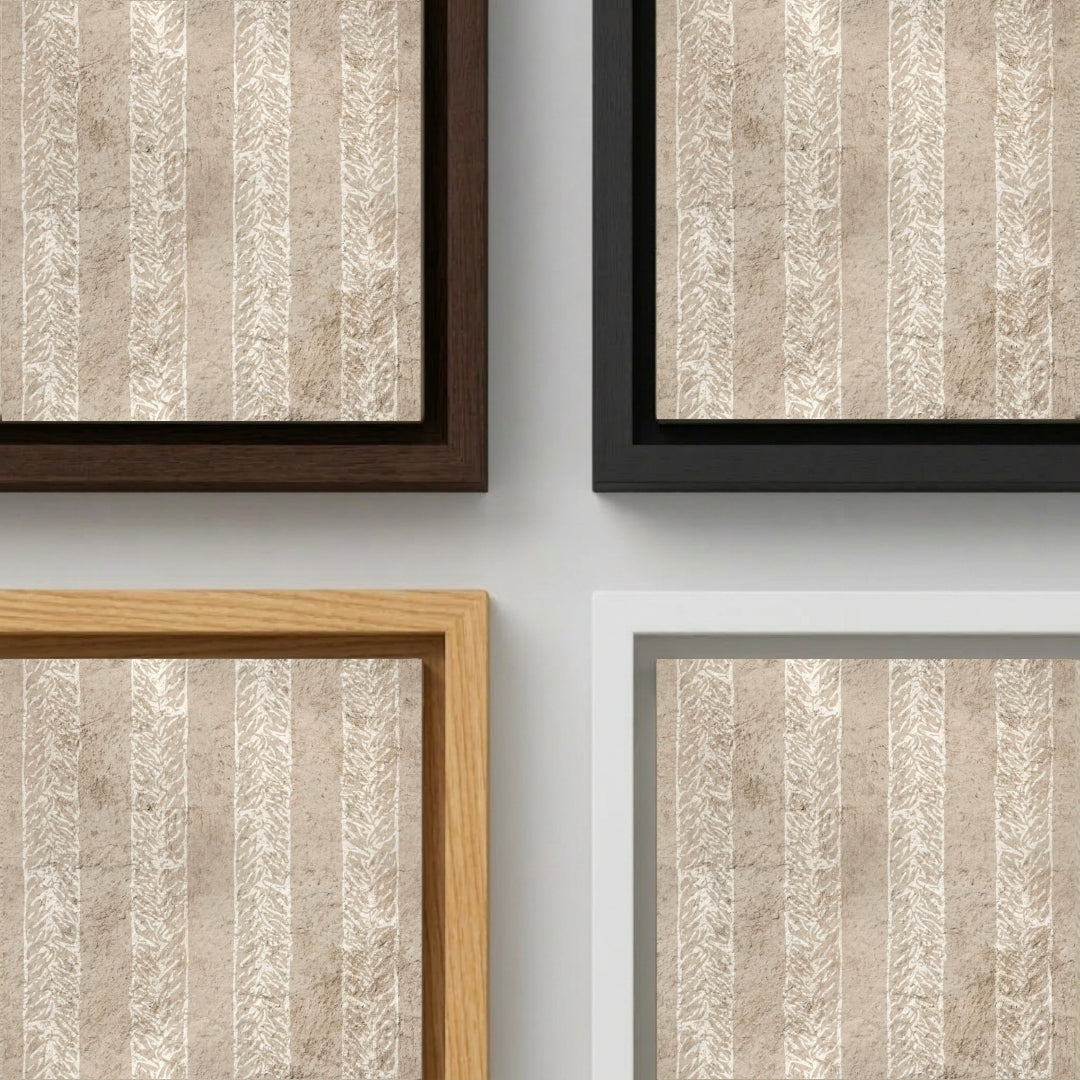 Beige and white wabi sabi framed wall art