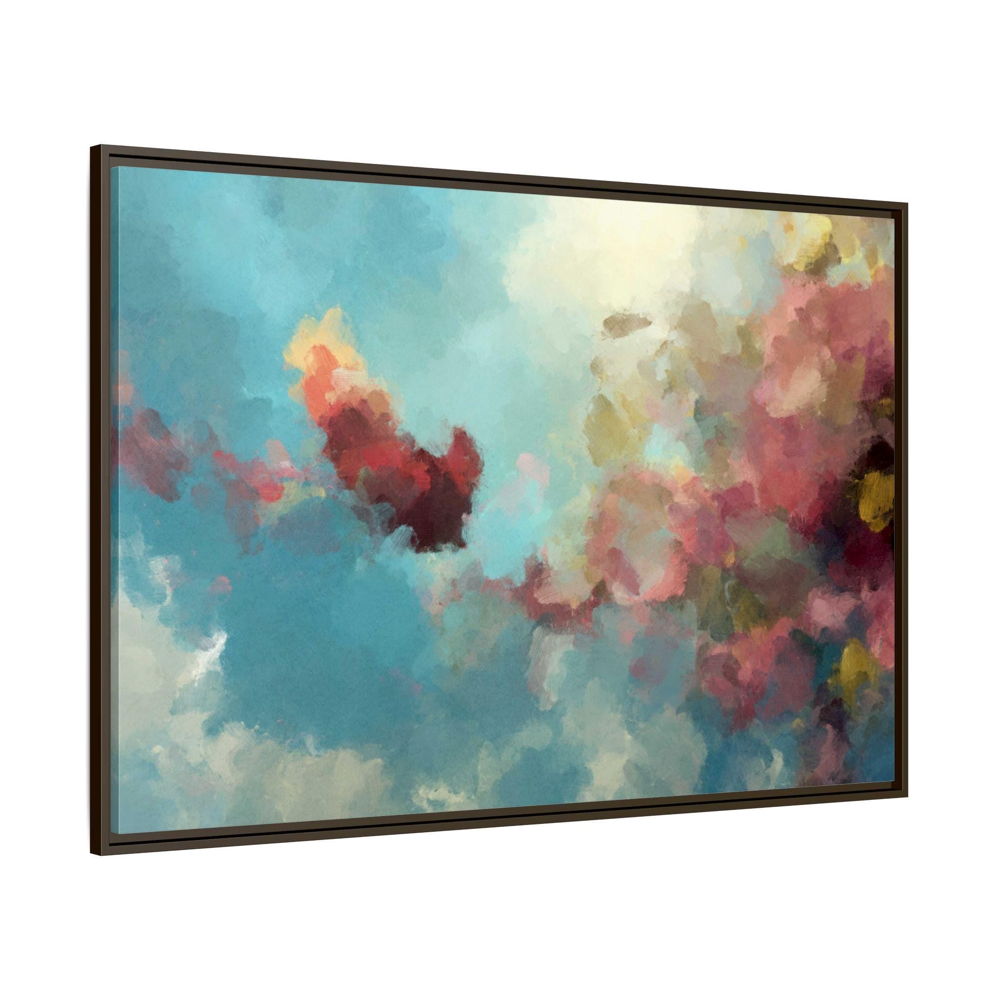 Abstract Pastel Clouds Art - Framed Canvas Wall Art