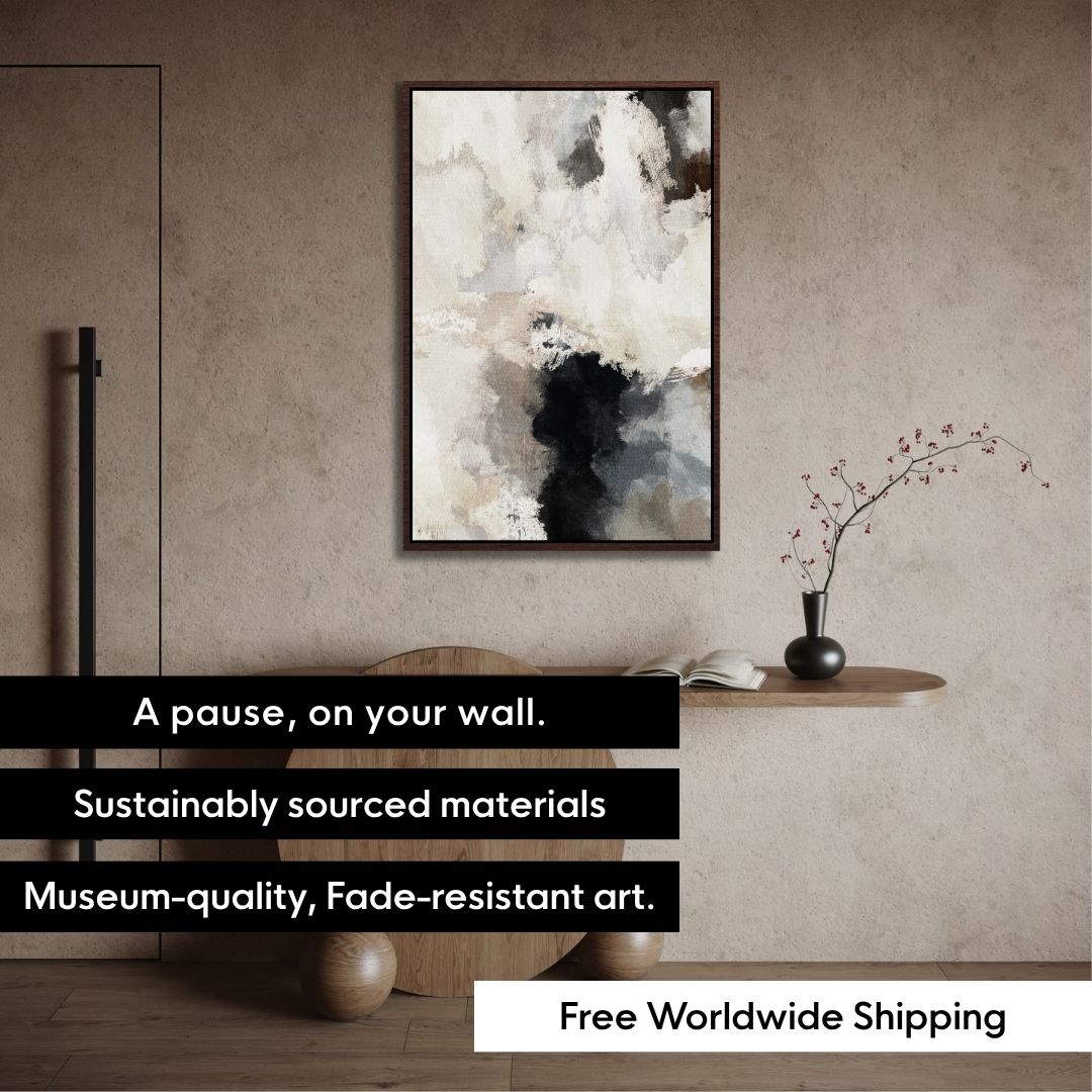 Neutral Abstract Watercolor Wall Art - Style B