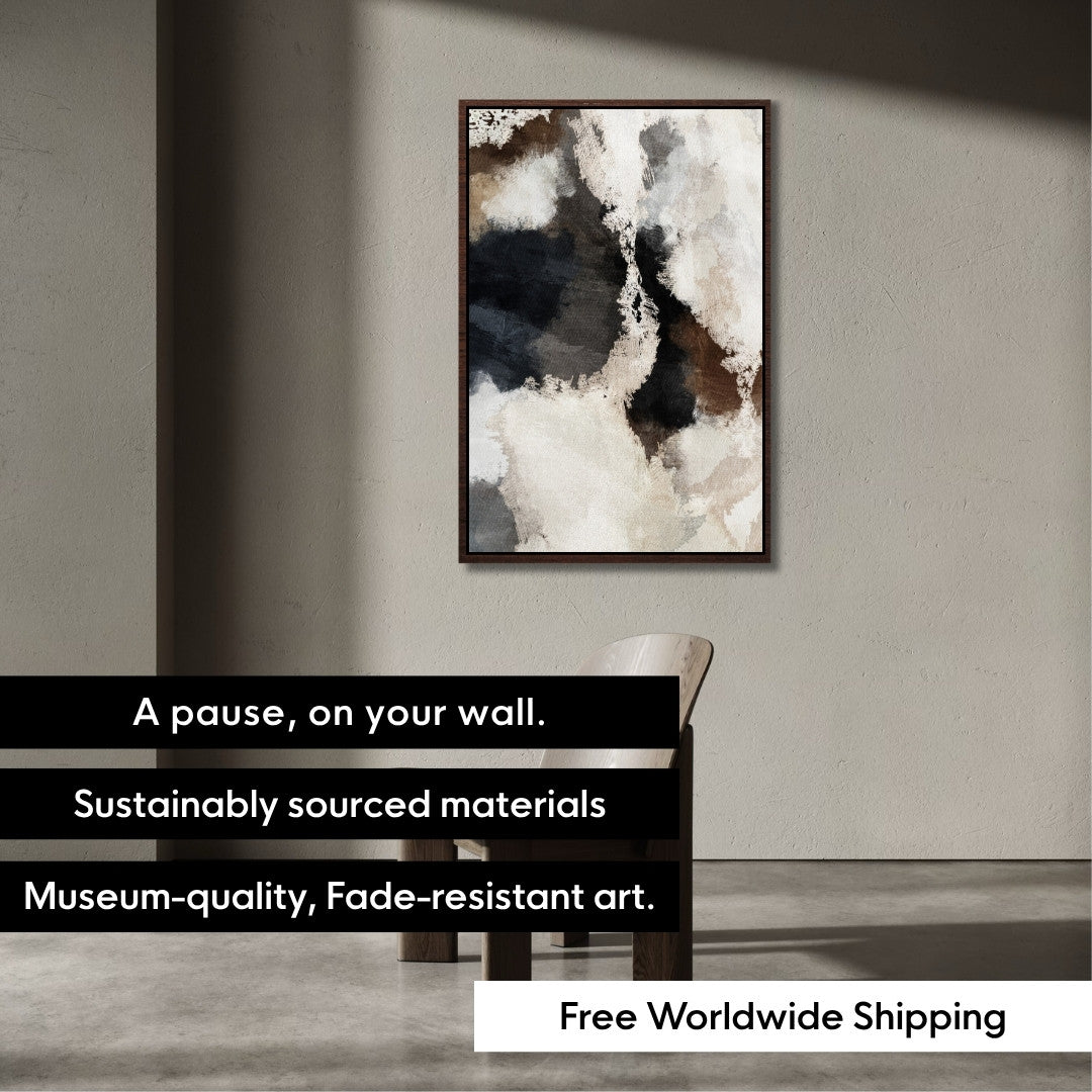 Neutral Abstract Watercolor Wall Art - Style A