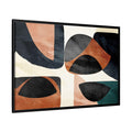 Abstrakte Mid-Century Formen – Gerahmte Leinwand-Wandkunst
