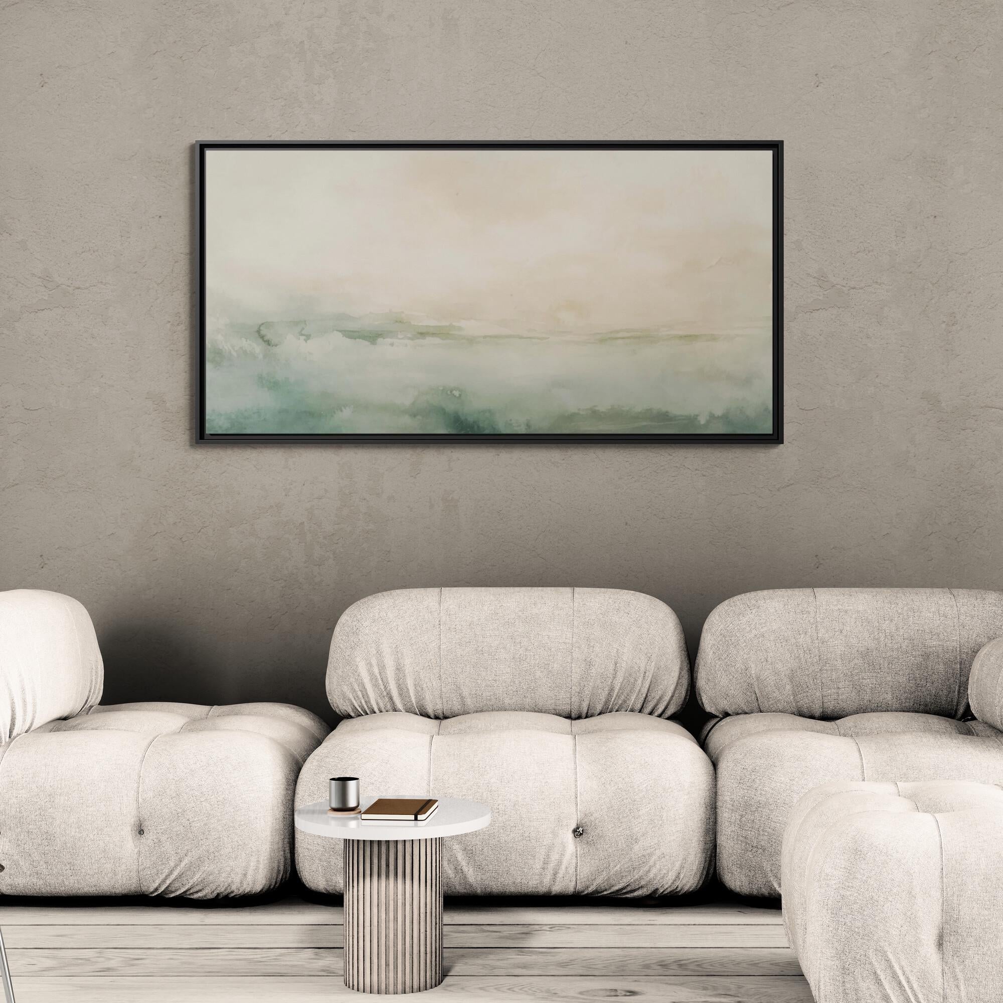 Abstrakte Küstenlandschaft - Gerahmte Leinwand-Wandkunst