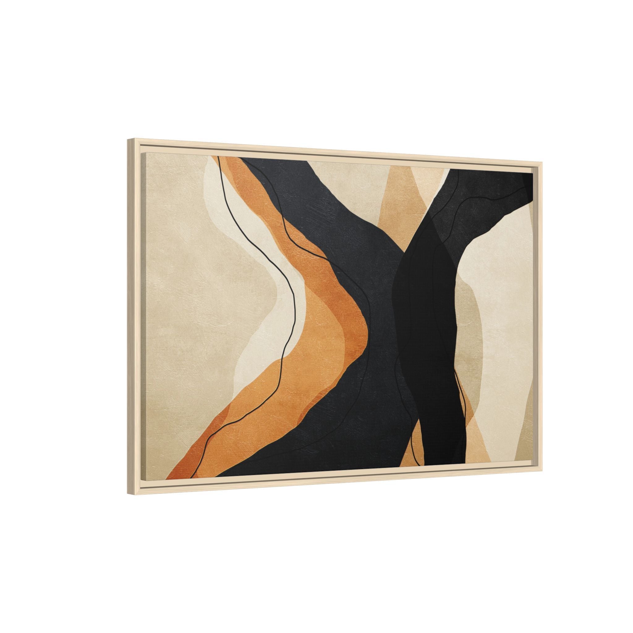 Abstract Earth Tones Wave Wall Art