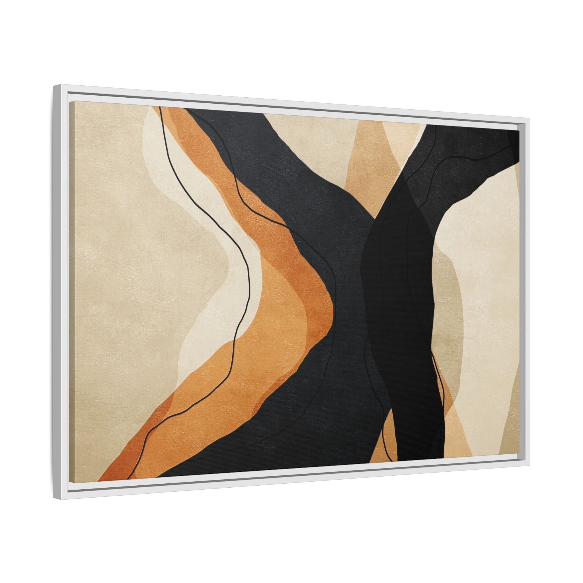 Abstract Earth Tones Wave Wall Art