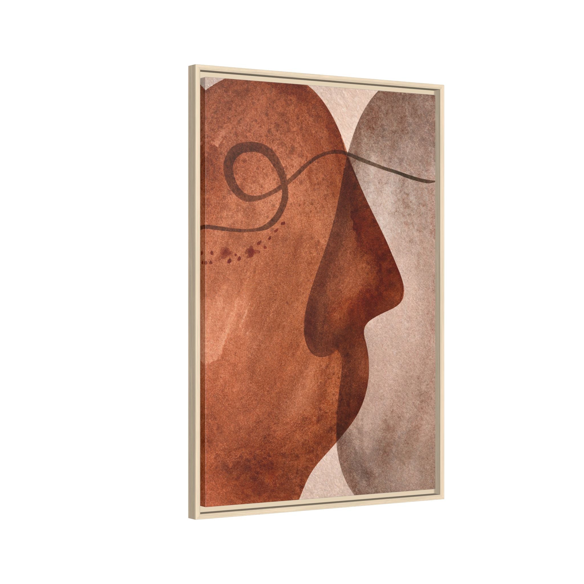 Mid Century Abstract Faces Wall Art - Style B