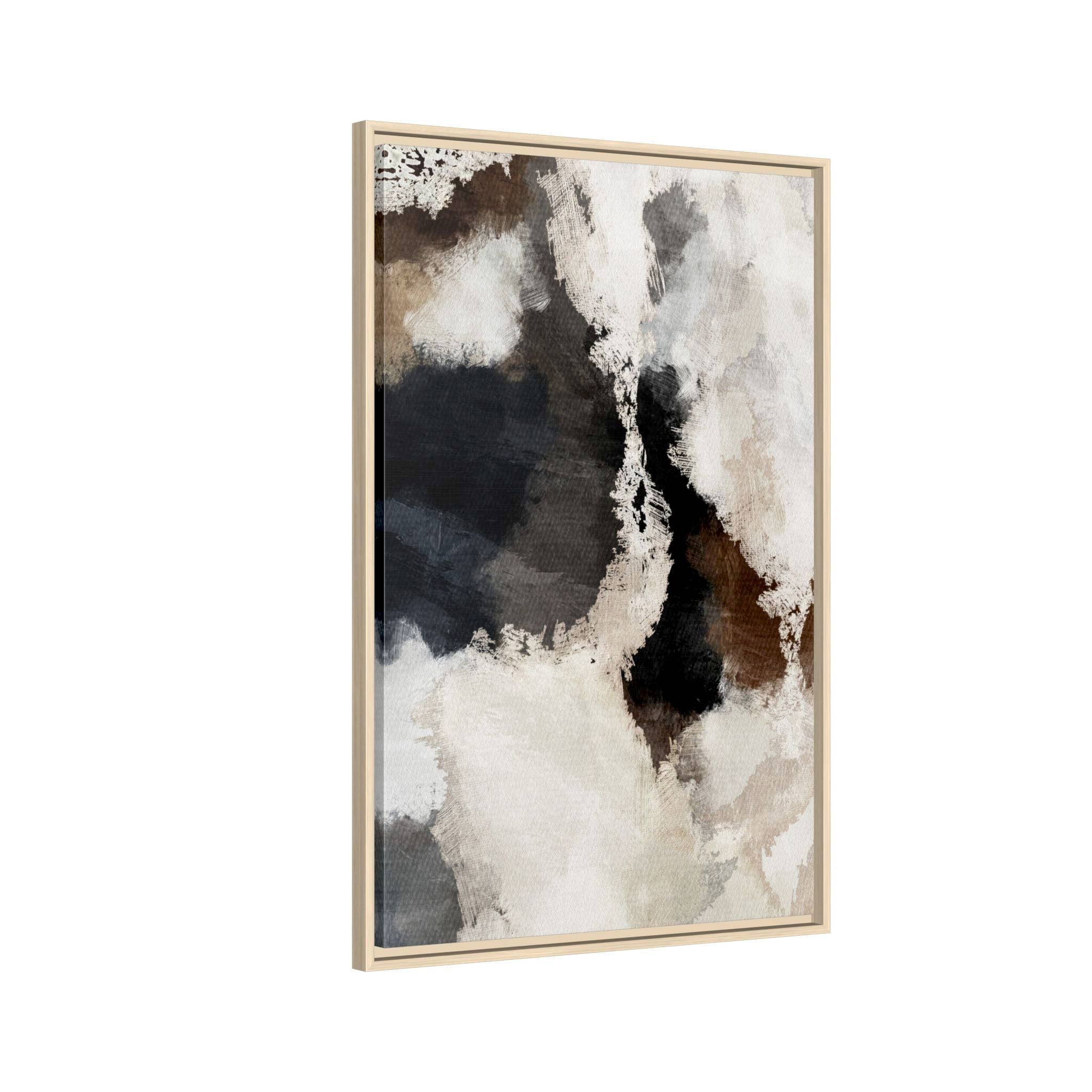Neutrale abstrakte Aquarell-Wandkunst – Stil A