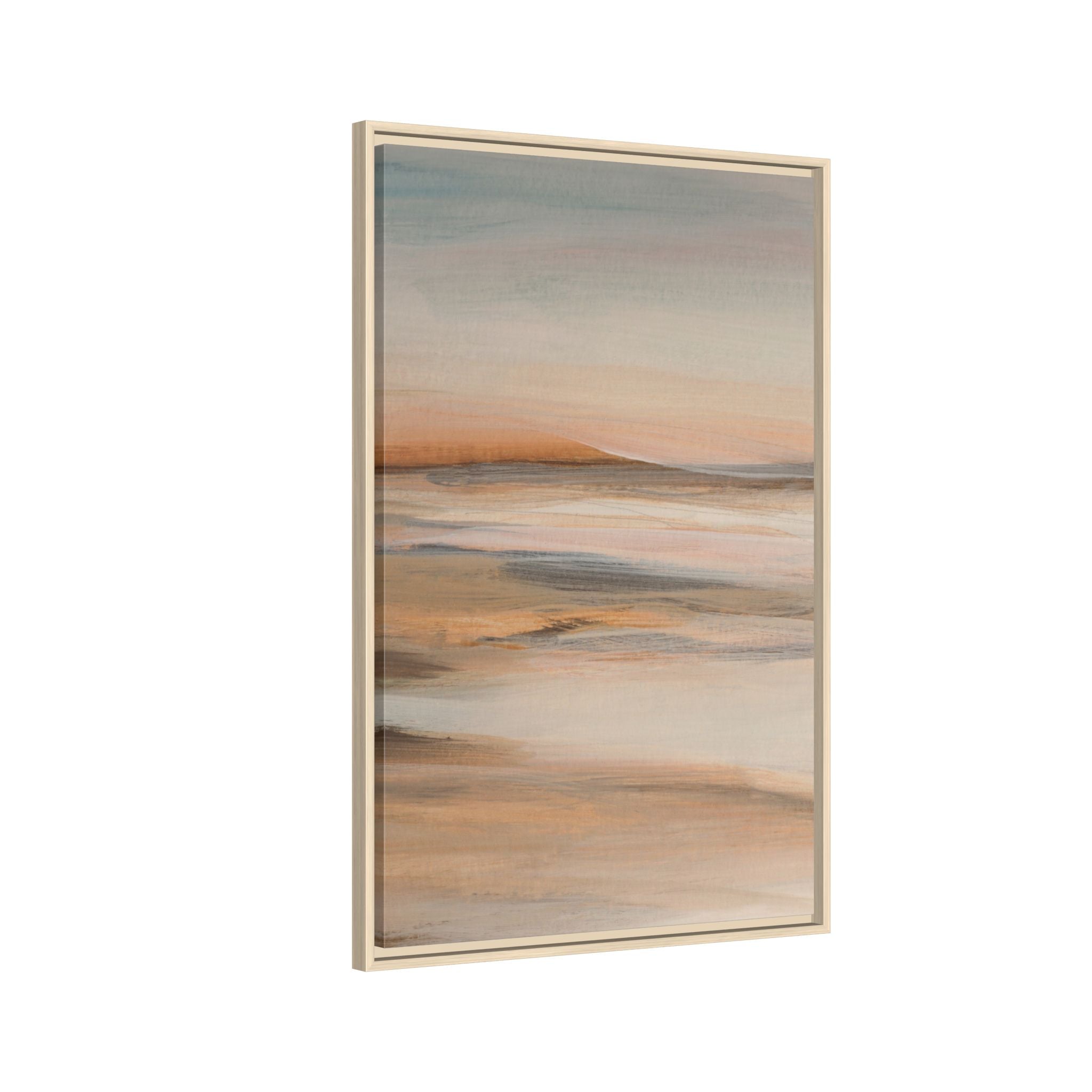 Soft Sunset Abstract Coastal Landscape Wall Art