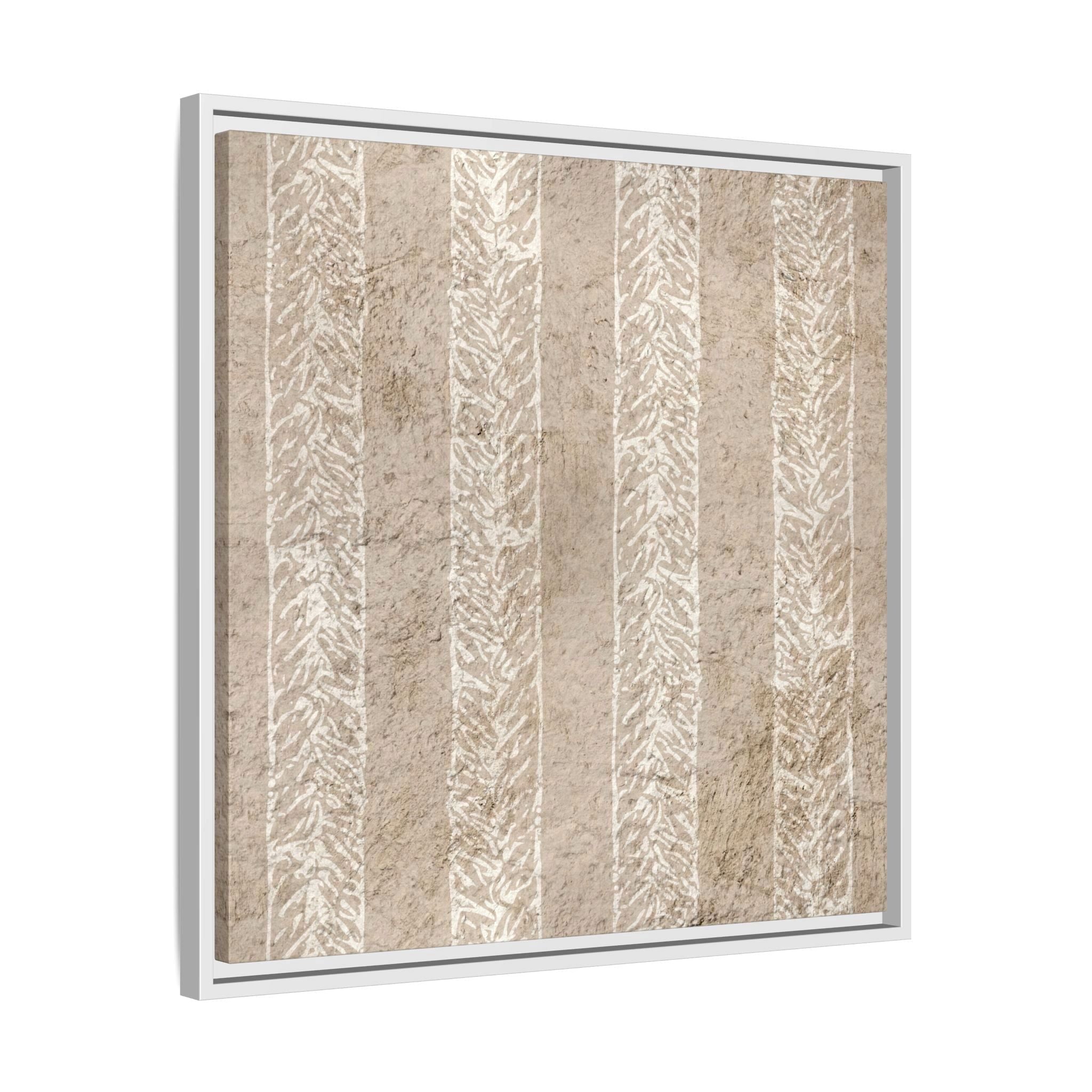 Beige and white wabi sabi framed wall art