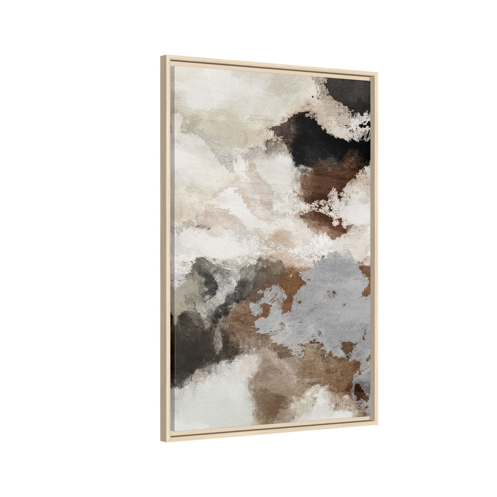 Neutral Abstract Watercolor Wall Art - Style C