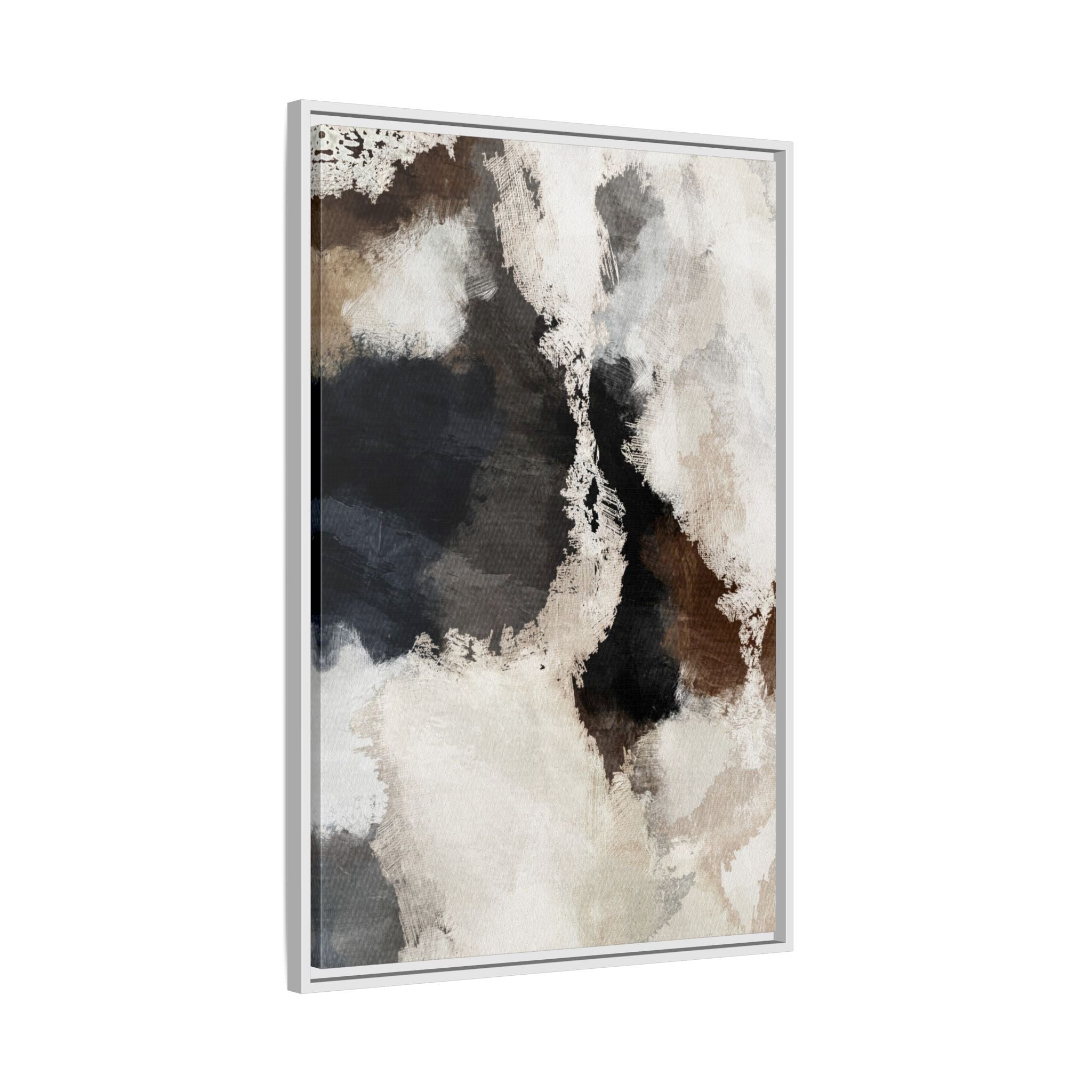 Neutrale abstrakte Aquarell-Wandkunst – Stil A