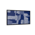 Wabi-Sabi Navy Abstract Block Pattern Wall Art