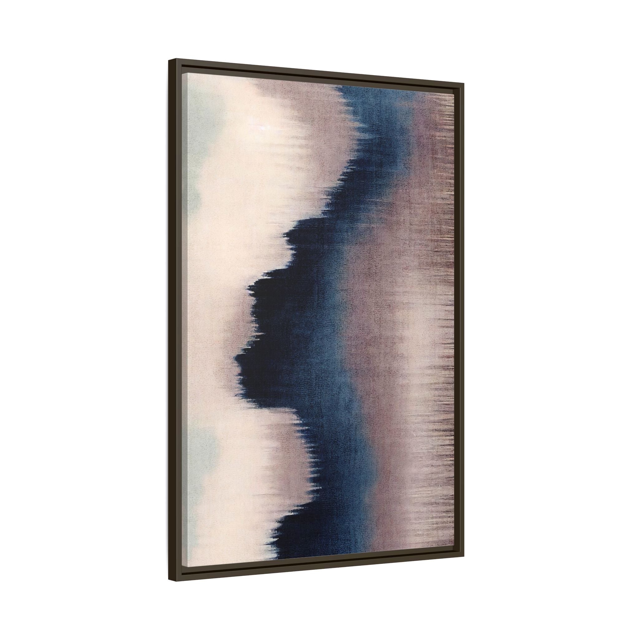 Dark Blue, Pink and Beige Abstract Vintage Wall Art