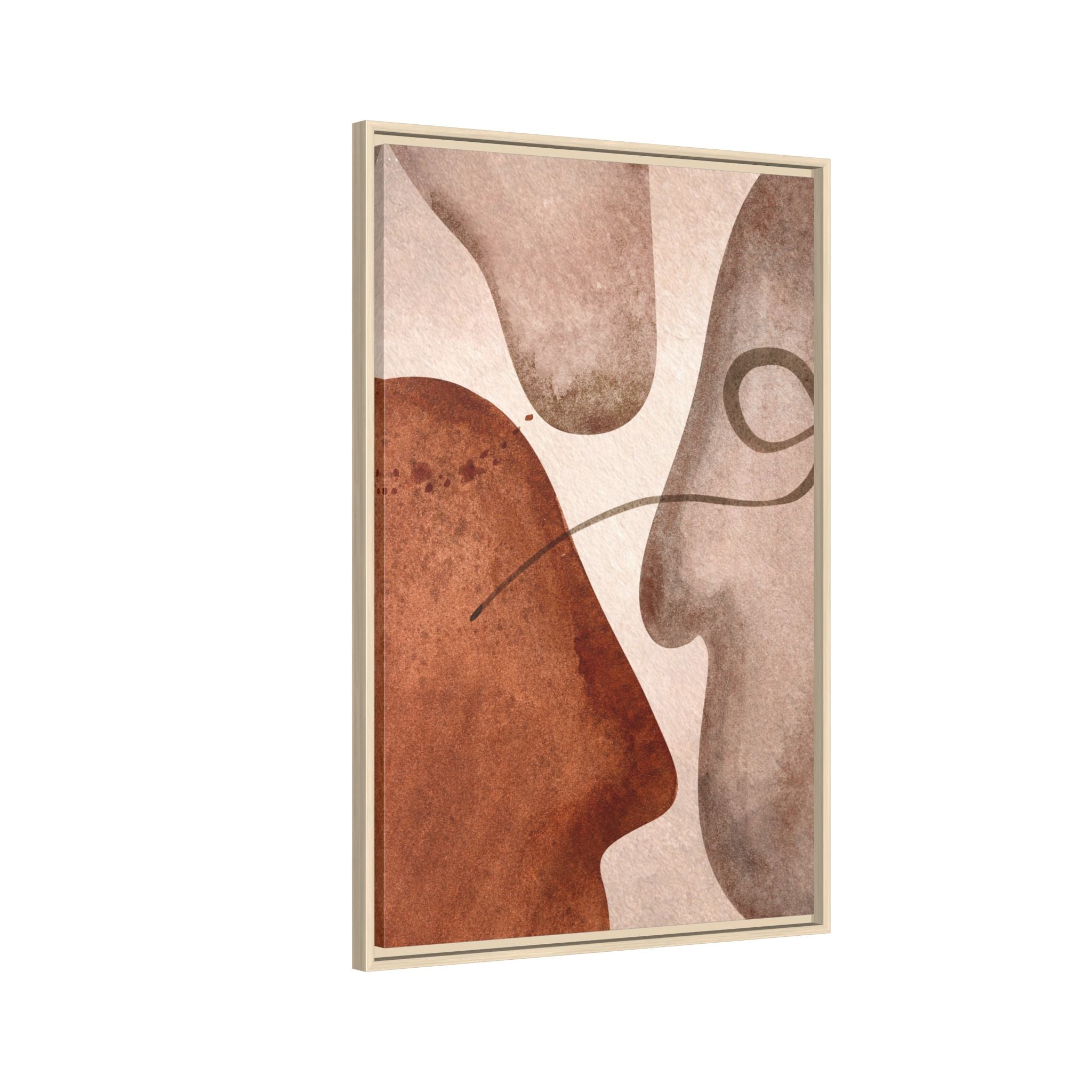 Mid Century Abstract Faces Wall Art - Style A