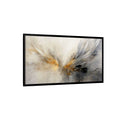 Gray, Gold, and Beige Feathered Wings Abstract Wall Art
