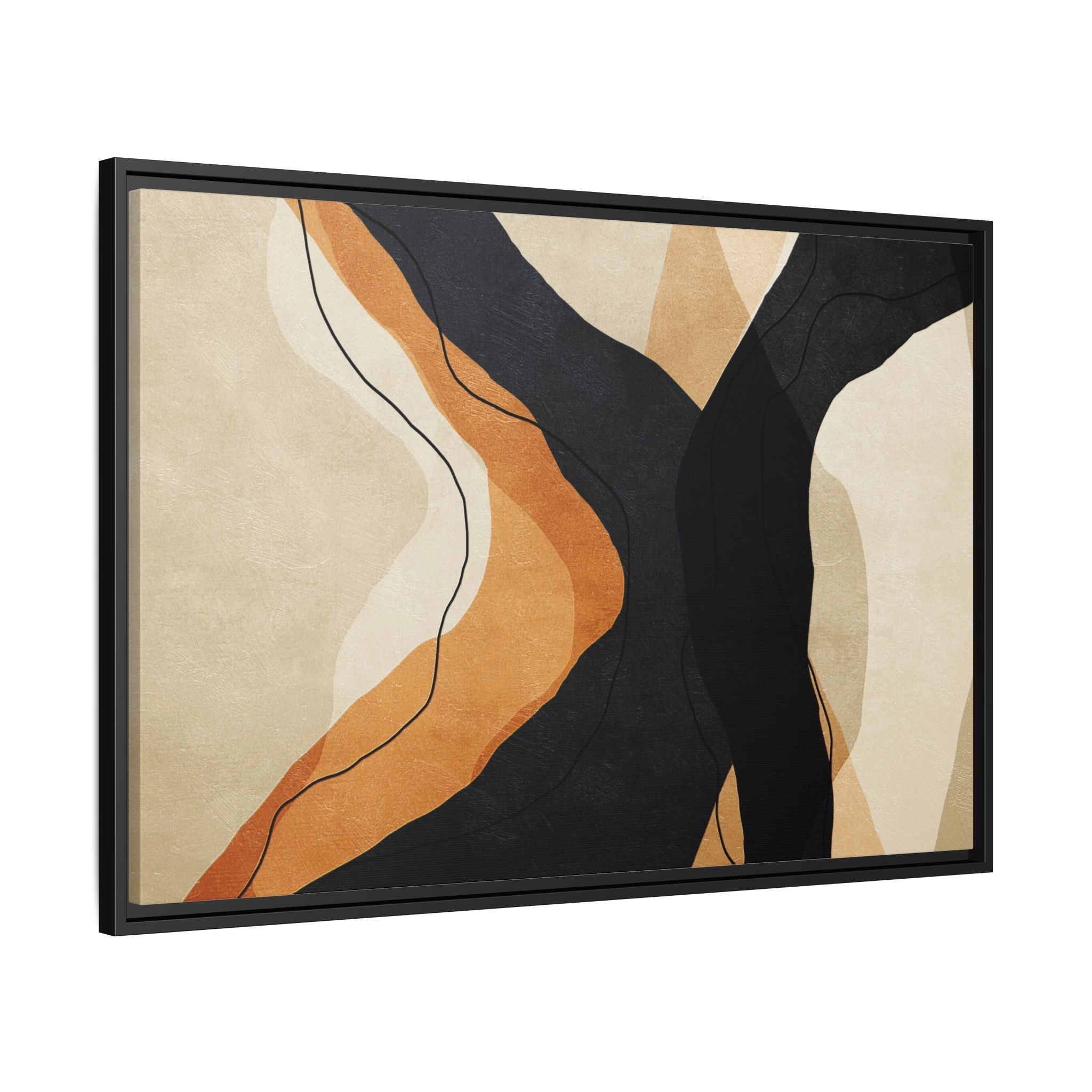 Abstract Earth Tones Wave Wall Art