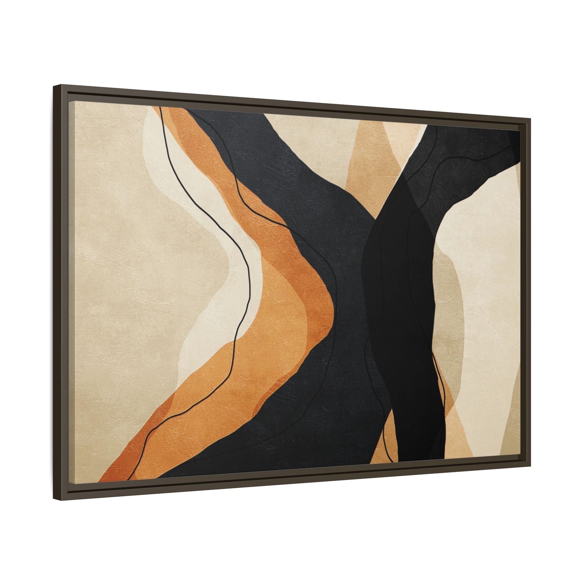 Abstract Earth Tones Wave Wall Art