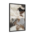 Neutrales, abstraktes Aquarell-Wandbild – Stil C