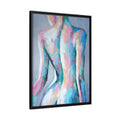 Abstrakte weibliche Figur Kunst - Gerahmte Leinwand Wandkunst
