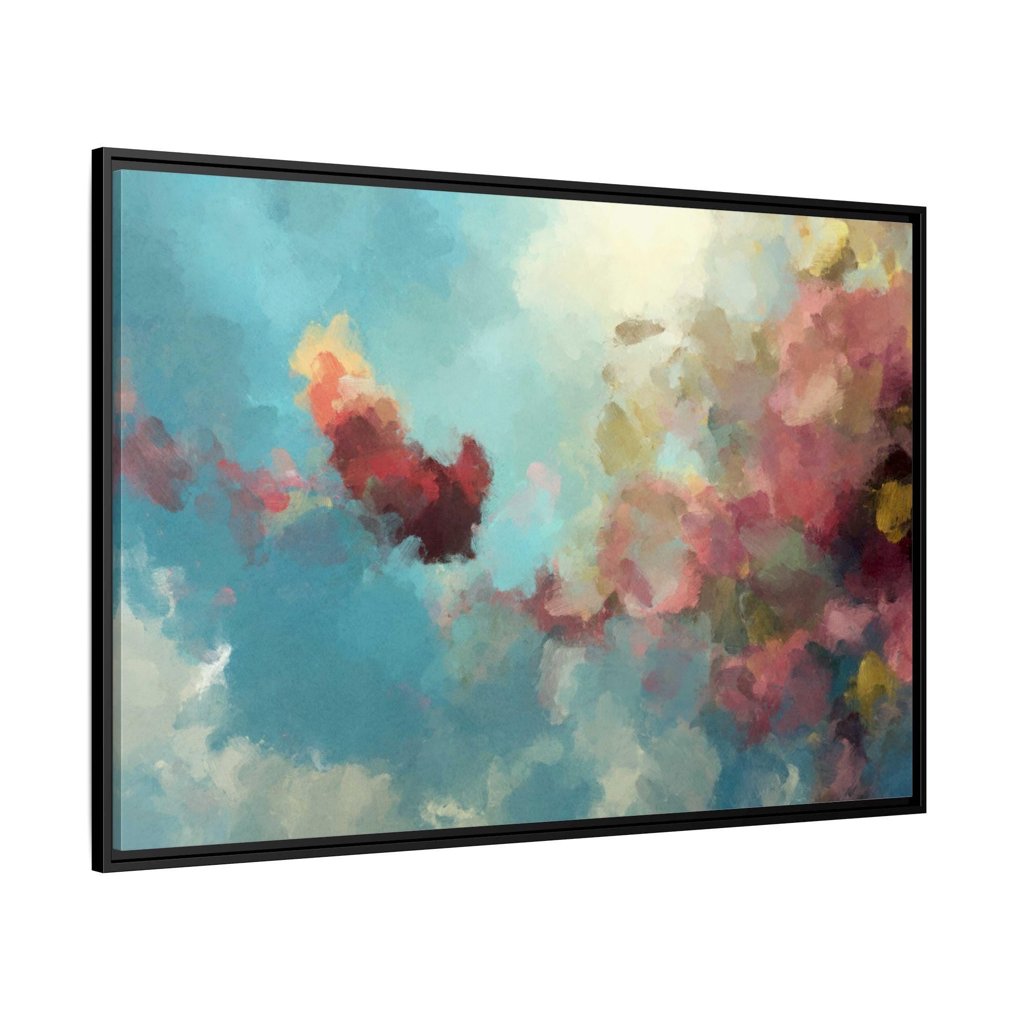 Abstract Pastel Clouds Art - Framed Canvas Wall Art