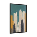 Abstract New York City Skyline Urban Art - Framed Canvas Wall Art