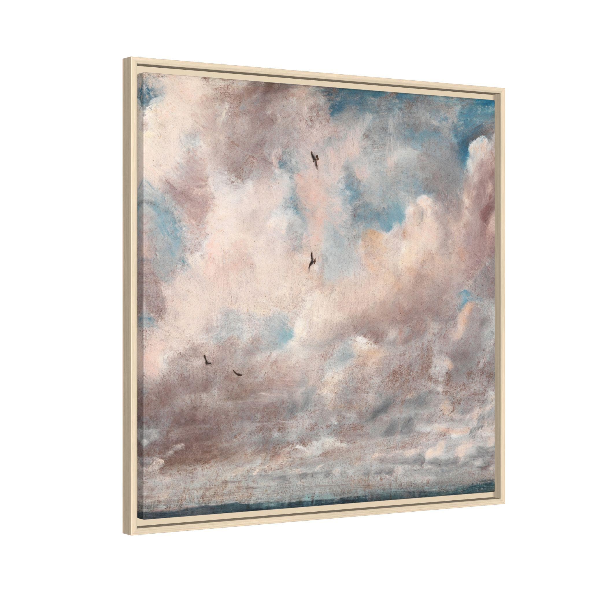 Seaside Sky with Seagulls Canvas Print | Cloud painting by John Constable