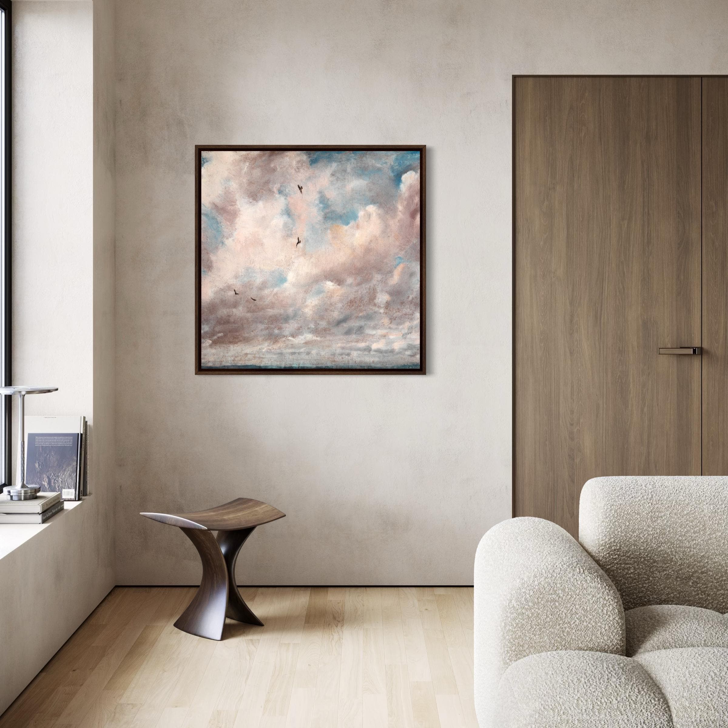 Seaside Sky with Seagulls Canvas Print | Cloud painting by John Constable