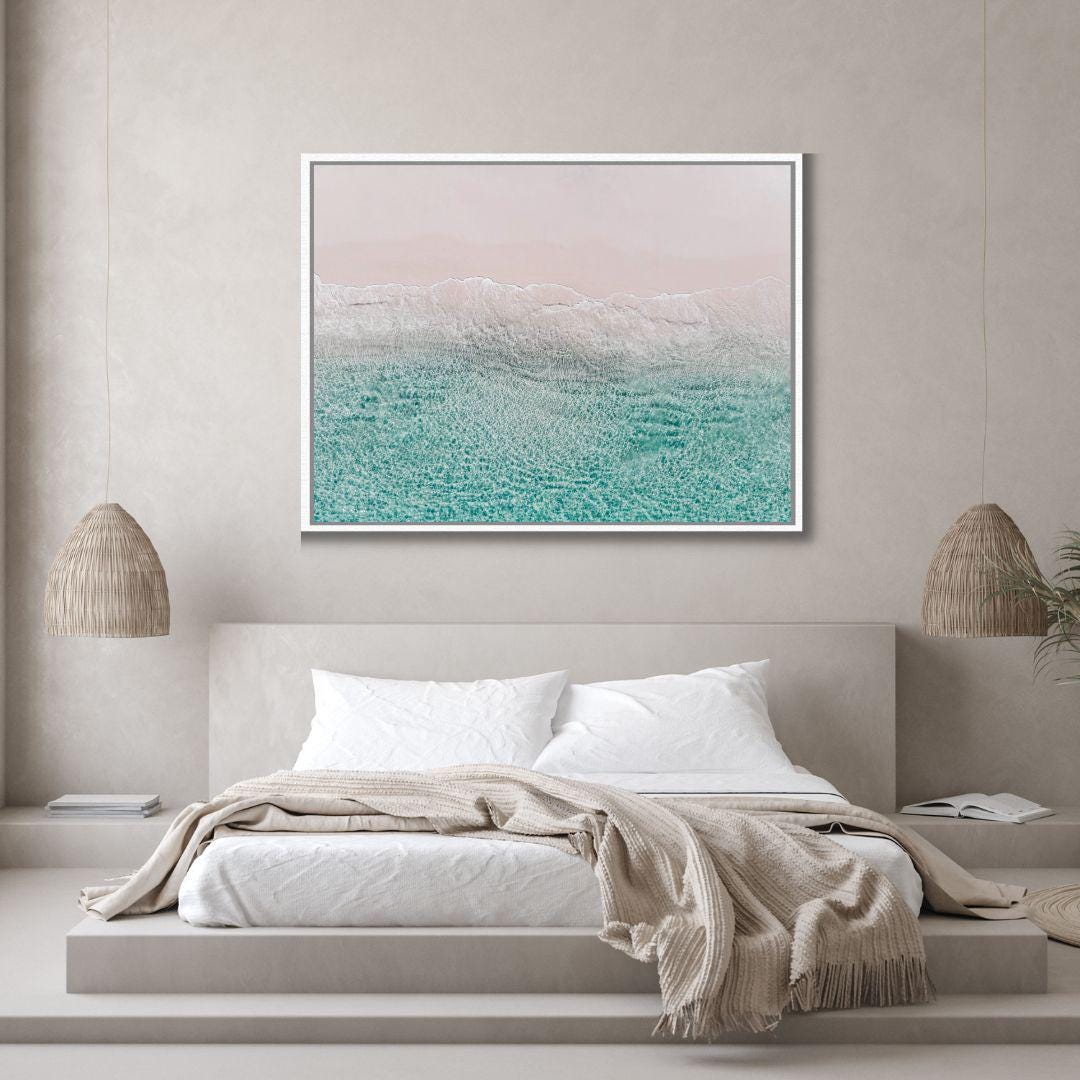Aerial Pastel Ocean Wave Art