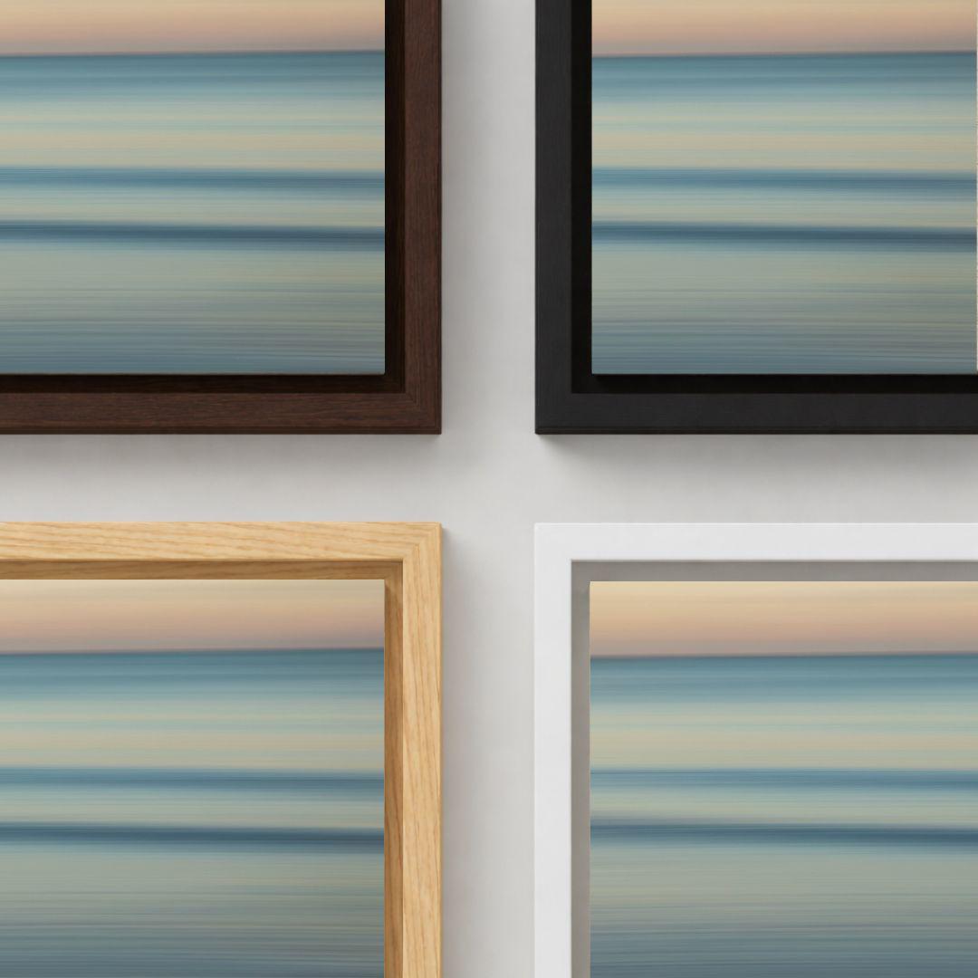 Wandbild „Küstenhorizont – Abstrakter Sonnenuntergang“