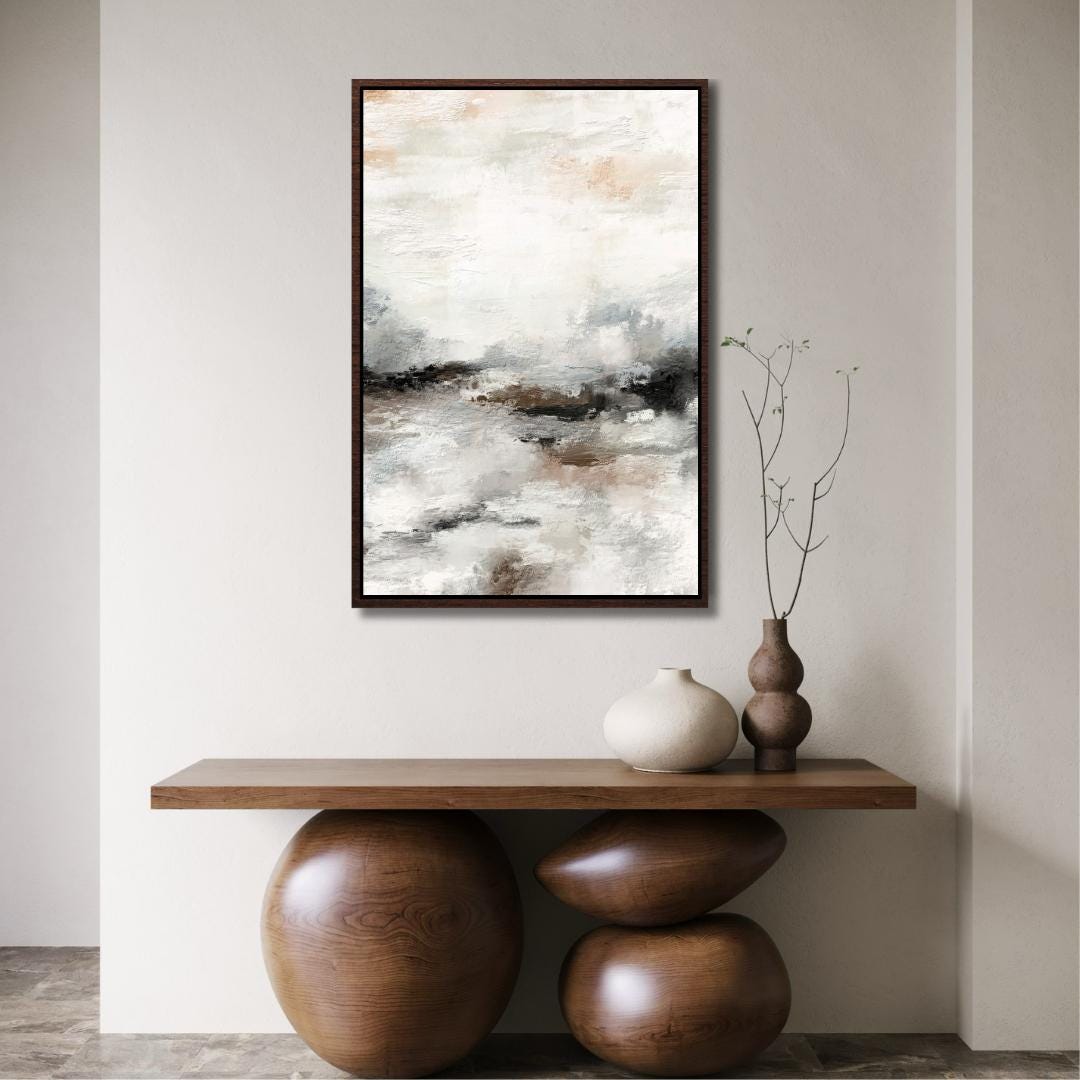 Neutrale abstrakte Landschaft Wandkunst