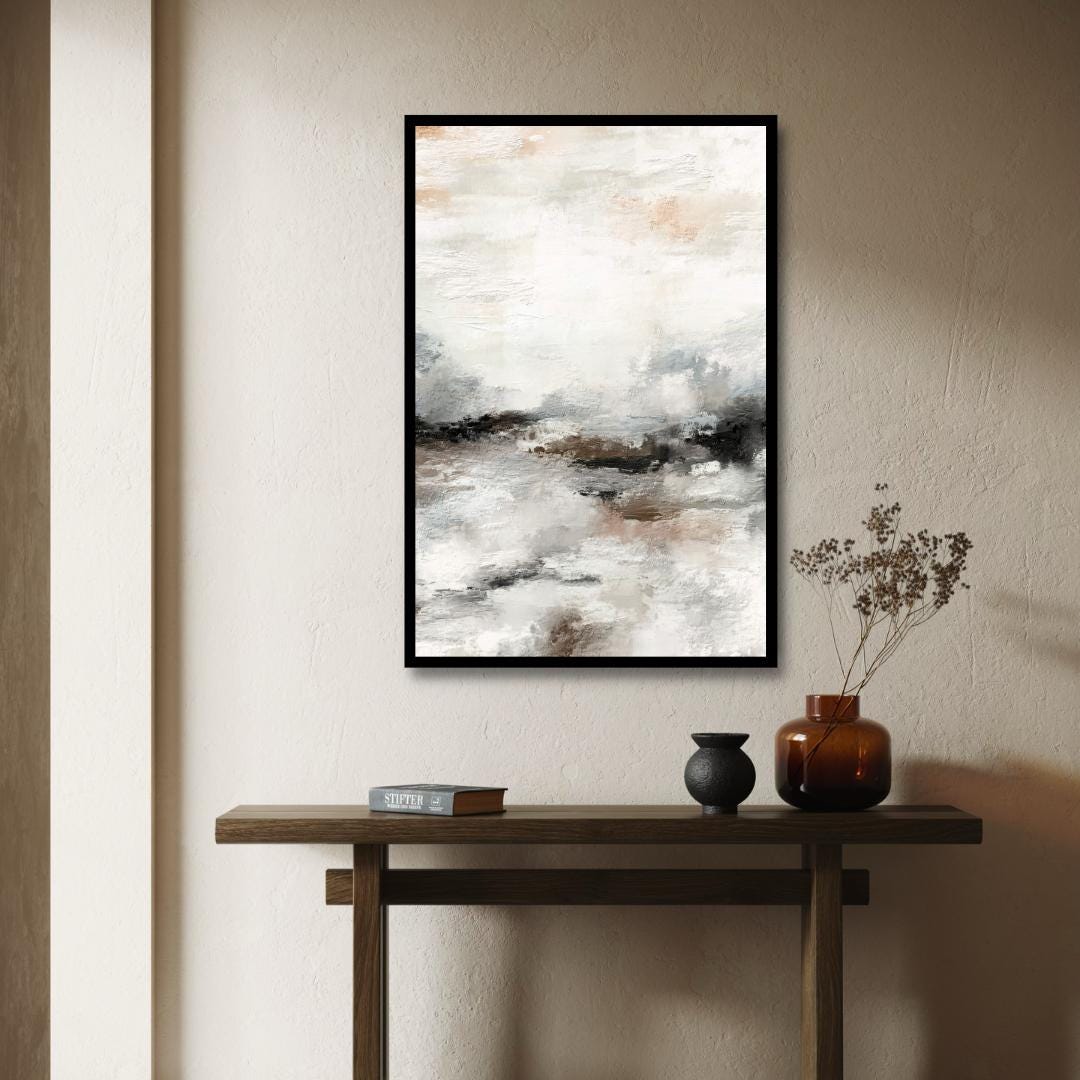 Neutrale abstrakte Landschaft Wandkunst
