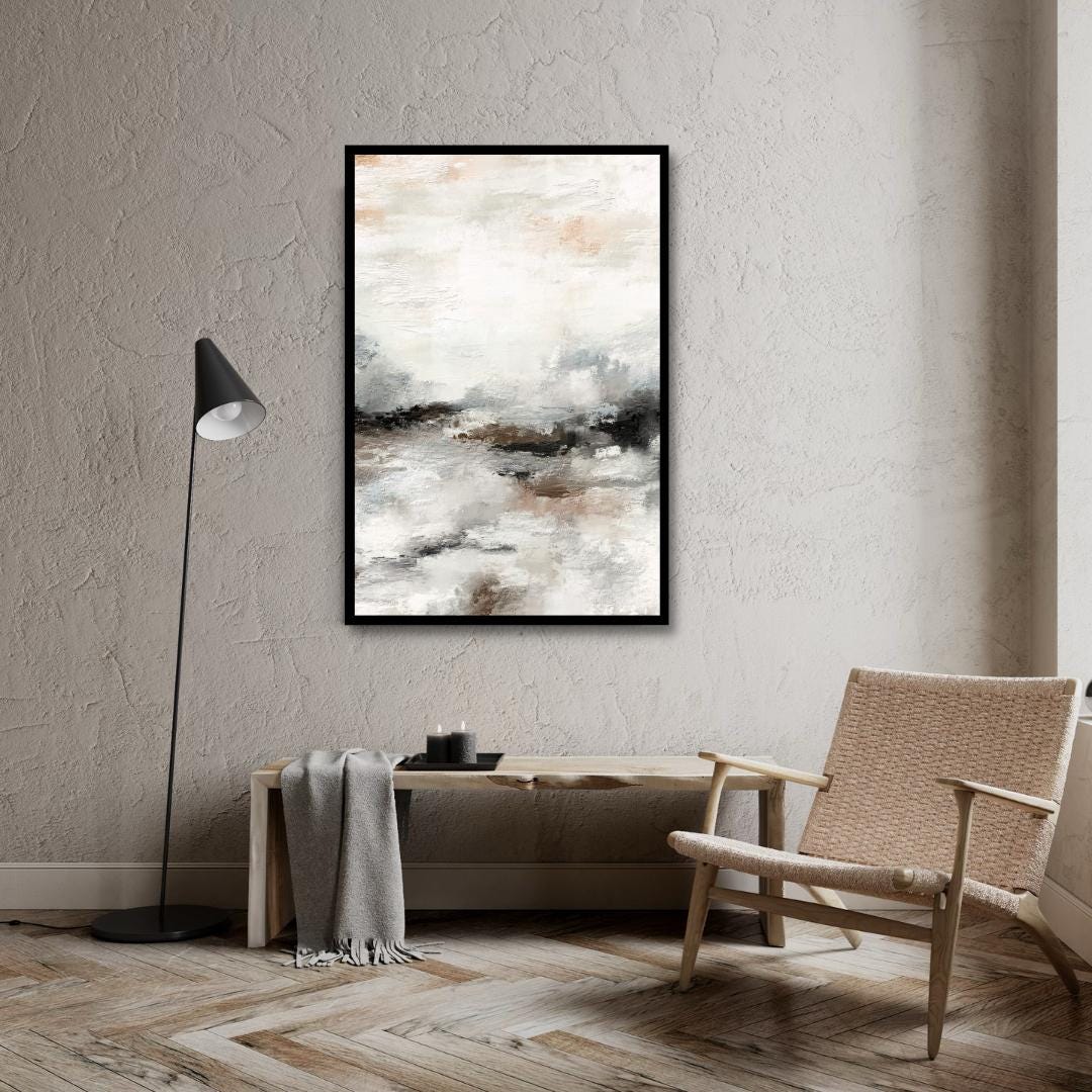 Neutrale abstrakte Landschaft Wandkunst