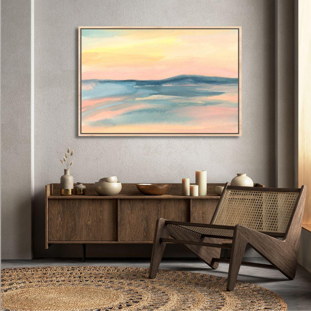 Pastel Ocean Abstract Wall Art