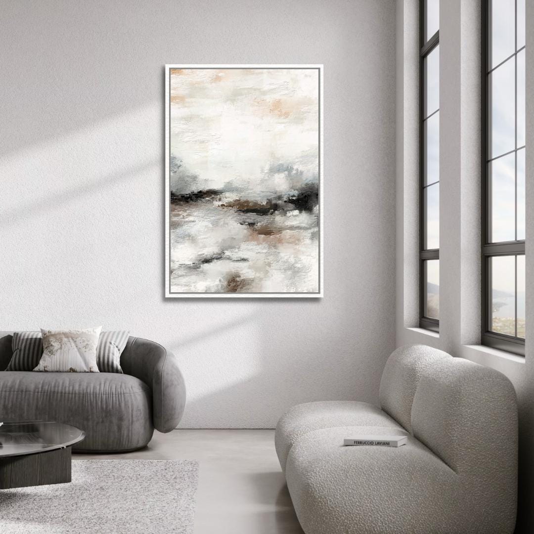 Neutrale abstrakte Landschaft Wandkunst