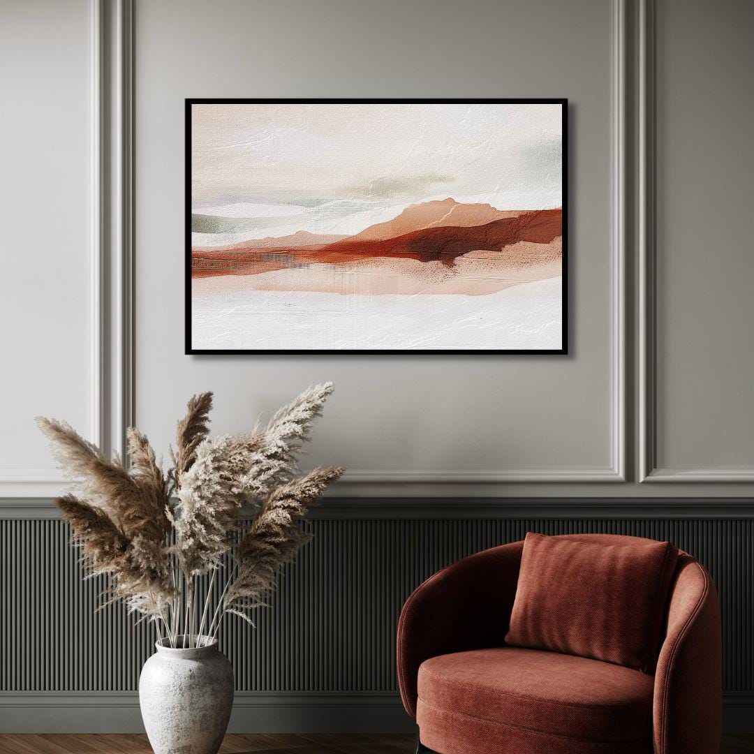 Abstract Earth Tones Landscape Wall Art