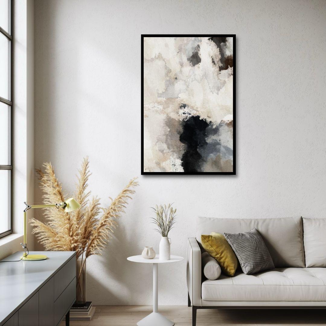 Neutral Abstract Watercolor Wall Art - Style B