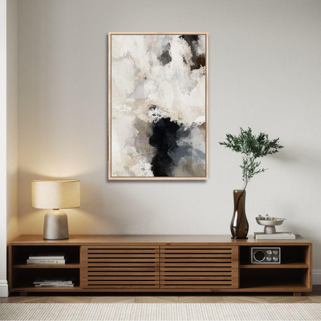 Neutral Abstract Watercolor Wall Art - Style B