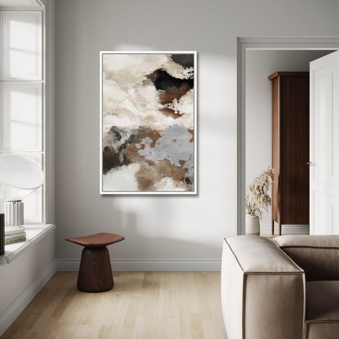 Neutral Abstract Watercolor Wall Art - Style C